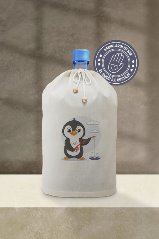 Sevimli Penguen Baskılı Damacana Kılıfı